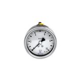 Glycerinmanometer, RIEGLER Glycerinmanometer, CrNi-staal, eenvoudige schaal in bar, aansluiting achter centraal, G 1/4, kwaliteitsincl. 1,6, meetbereik 0-4,0 bar, Ø 63