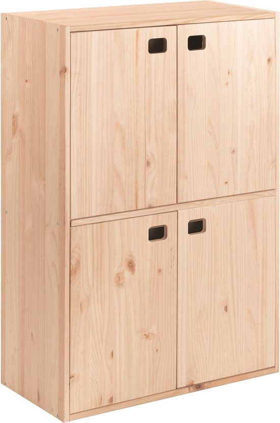 Astigarraga Houten Wandkast met deuren - PEFC grenen - 105x71cm