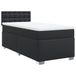 VidaXL Boxspringbed met matras, kunstleer, zwart, 80x200 cm