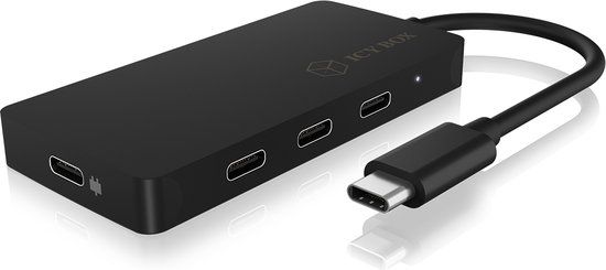 Icy Box IB-HUB1429-CPD - USB-C Hub - 4 poorten - Zwart