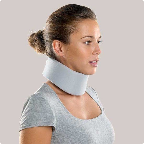 BraceID Soepele Nekkraag - Nekbrace - Halskraag - Maat M - Grijs