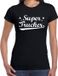 Bellatio Decorations Super trucker T-shirt Dames - Zwart - Maat M