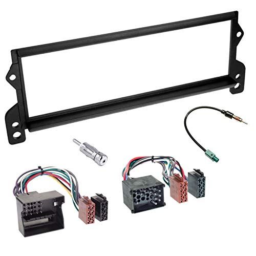 Sound-way 1 DIN Radiopaneel Frame Autoradio, Antenne Adapter, ISO Aansluitkabel, ondersteuning voor BMW Mini Cooper