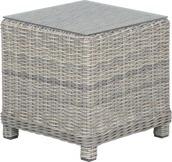 Garden Impressions Veracruz bijzettafel - 45x45xH46 - vintage willow - grijs