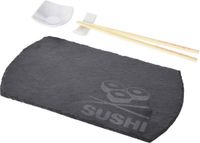 Viscio Koopman International Porseleinen sushi servies/serveerset voor 1 personen 4-delig - Sushi eetset