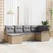 Maison Exclusive - Set van zes tuinbankkussens, beige, van polyrotan