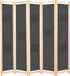 vidaXL Paravent 5 panneaux 200x170x4 cm tissu gris
