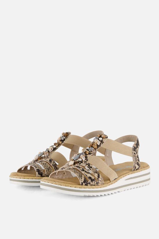 Rieker Sandalen E 1/2 Leest Sandalen beige - Maat 39