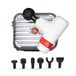 Hi5 General Trillingsmassageapparaat, diep weefsel, massagepistool, massage-pistool voor afvallen na sport, nek, schouders, rug, ontspannen, rustig werking, 6 massagekoppen wit, met hardcase, 1520 g