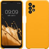 kwmobile hoesje geschikt voor Samsung Galaxy A32 5G - Hoesje met siliconen coating - Smartphone case in honinggeel