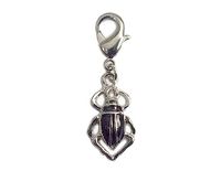 INNSPIRO NICE CHARMS metalen hanger kever zwart met karabijnhaak 10x18mm 25u, 8x18mm., Metaal, Geen edelsteen