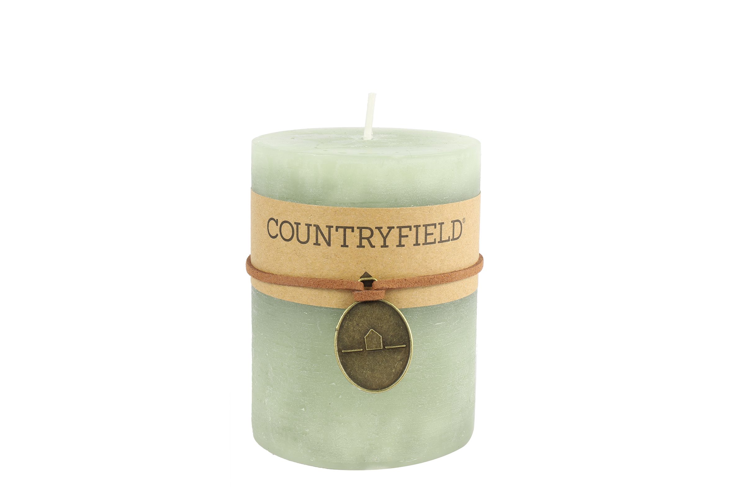 Countryfield Kaars effen rond Tonnie M l.groen - Lichtgroen