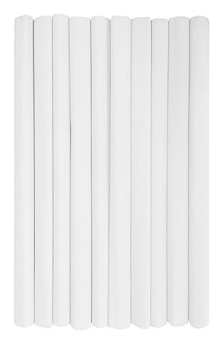 Interdruk Crêpepapier Rollen voor Kinderen DIY en Decoraties - Pakket van 10 rollen (50 cm x 200 cm, 28 g/m2) - 01 wit