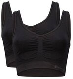 Bamboo Basics naadloze bh zonder beugel (set van 2) zwart