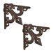 Relaxdays plankdragers gietijzer, set van 2, schapdragers antiek, ornamenten, vintage planksteunen, bruin