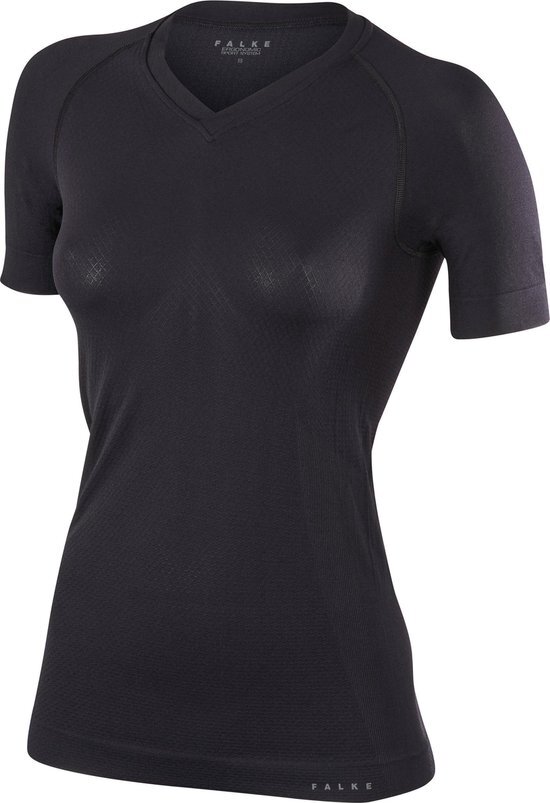 Falke Comfort Fit 33241 Shortsleeved T-shirt Dames zwart maat L