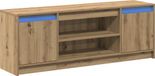 vidaXL meuble TV, 139,5 x 34 x 50 cm, marron, bois traité