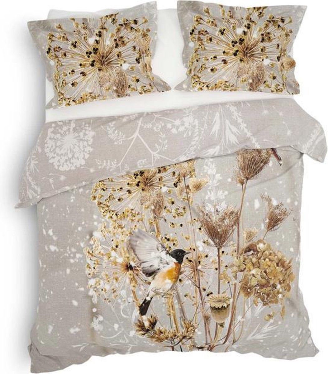 Heckett & Lane Dekbedovertrek Malthe - 200x220 cm - Taupe - 8718518323567