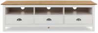 IDIMEX Lowboard CAMPO 160 cm van massief hout – wit/naturel