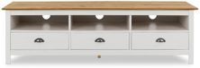 IDIMEX Lowboard CAMPO 160 cm van massief hout – wit/naturel