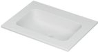 Wastafel INK Aspekt Wastafel Porselein Centraal Zonder Kraangat - 600x450x15 mm - Mat Wit