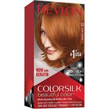Revlon Colorsilk Beautiful Color, Haarkleuring, permanente kleur, keratine en zijde aminozuren, dekt 100% van wit haar, 53 Auburn Light