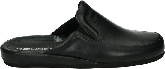 Rohde Heren Pantoffels - Leer - Zwart - Maat 45 - 6607-90