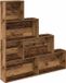 vidaXL Boekenkast 157x24x160 cm bewerkt hout oud houtkleurig