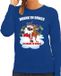 Bellatio Decorations Shoppartners Bv Foute Kerst sweater / kersttrui Drank en drugs blauw voor dames - Kerstkleding / Christmas outfit XL