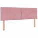 vidaXL - LED Hoofdbord Roze 144 cm Fluweel