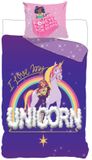 4KidsOnly Unicorn Academy Dekbedovertrek 135 x 200 cm Katoen Multi Colour