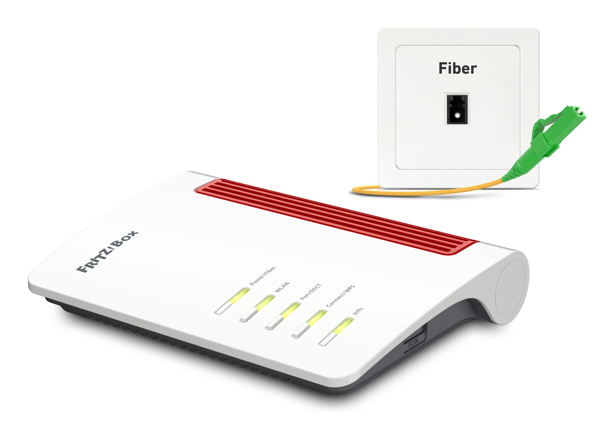 FRITZ!Box 5530 Fiber Router - Wi-Fi 6 - Gigabit Ethernet - Dual-band - White