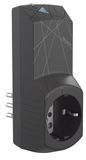 Bticino S3623GC Smart wifi-stopcontact, Italiaanse wandcontactdoos, energiebewaking door app, spraakbediening, timerfunctie, compatibel met Alexa en Google Home, kleine stekker, 10 A, zwart