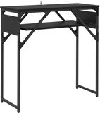 vidaXL Consoletafel Zwart Eiken Bewerkt hout 75x30x75cm