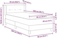 vidaXL Boxspringbed met hoofdeinde Roze 200 x 90 cm Fluweel