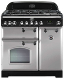 Falcon Classic Deluxe 90 Range-fornuis - Electrisch - Gaskookplaat - Chroom, Parel A