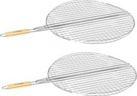 Neka BBQ/barbecue grill klem rond 75 cm - 2x