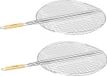Neka BBQ/barbecue grill klem rond 75 cm - 2x