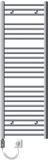LuxeBath Badkamerradiator Elektrisch met verwarmingselement 1200W 500x1500 mm Chroom gebogen met zijaansluiting