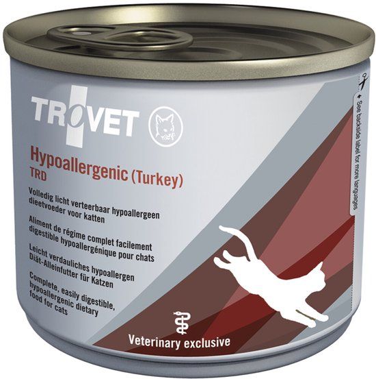 Trovet - TRD Hypoallergenic Kattenvoer Nat Kalkoen - 6 x 200 gr