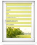 Fart Produkt time4blinds dag en nacht dubbel rolgordijn mini - raamrolgordijn dag en nacht - rolgordijn zonder boren - zonwering - rolgordijnen voor slaapkamers - 1000x1200mm – Geel – Linkszijdig