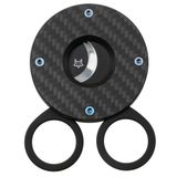 Fox Circle Cigar Cutter 743-3KT, PVD Sandvik 12C27, Twirl Fatcarbon