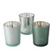 Boltze Home windlicht sagel h6,5cm glas lichtgroenzilver 3 assort