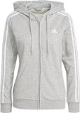 Adidas Sportswear Essentials French Terry 3-Stripes Ritshoodie - Dames - Grijs