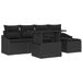 vidaXL - Tuinbank - Set - 6 - st - Zwart - poly - rattan