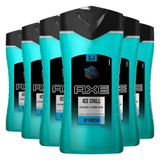 Axe 6x Axe 3in1 Douchegel Ice Chill 400 ml