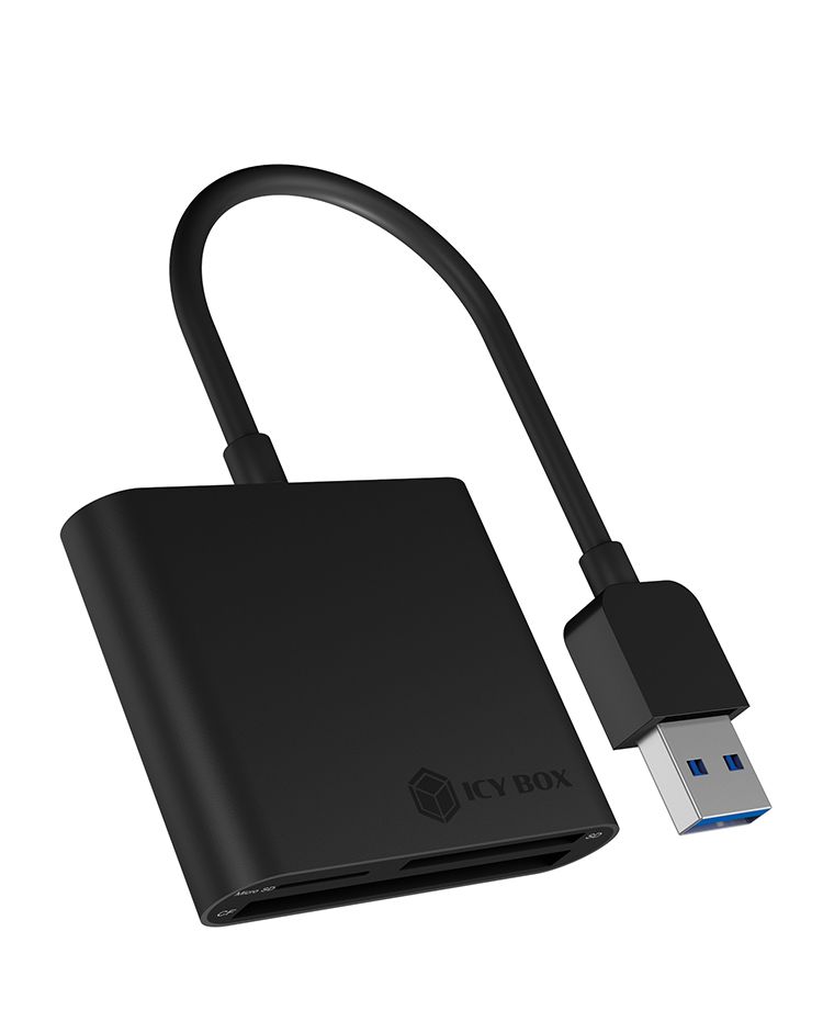 ICY BOX IB-CR301-U3 - Kaartlezer - USB 3.0 - Zwart