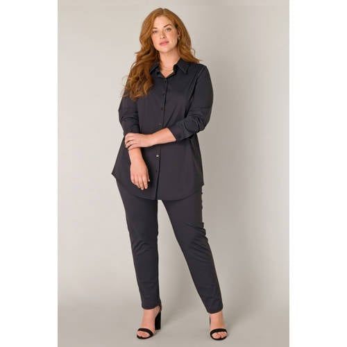 Base Level Curvy blouse travelstof zwart