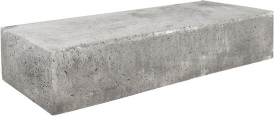 Merkloos Gardenlux Traptrede massief grijs 100 x 37 x 15 cm
