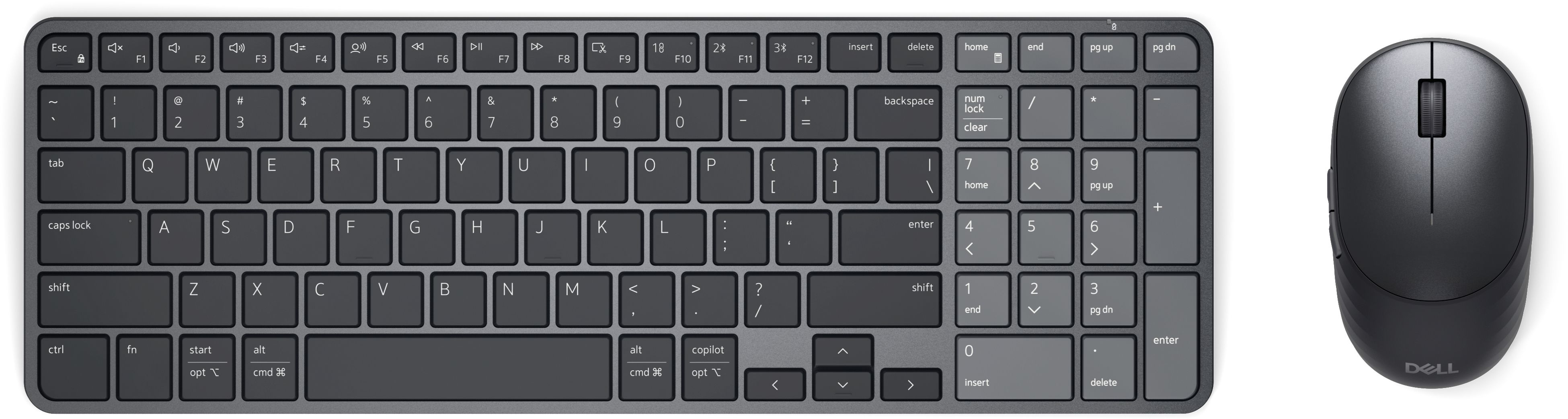 DELL Pro 7 KM746 Toetsenbord en Muis Set QWERTZ Duits Grafiet